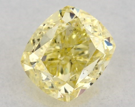 GIA 0.50 Carat Fancy Yellow-SI1 Cushion Modified Cut Diamond